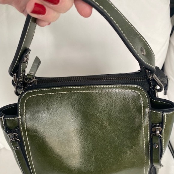 Olive Green MDBM Convertible Shoulder/Handbag - Picture 2 of 3